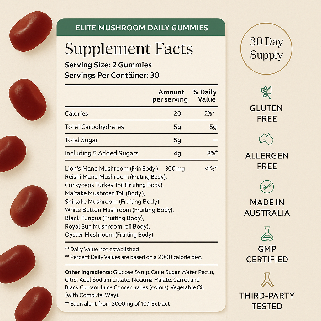 Elite Mushroom Daily Gummies®